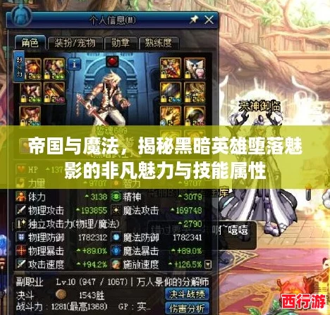 帝国与魔法，揭秘黑暗英雄堕落魅影的非凡魅力与技能属性