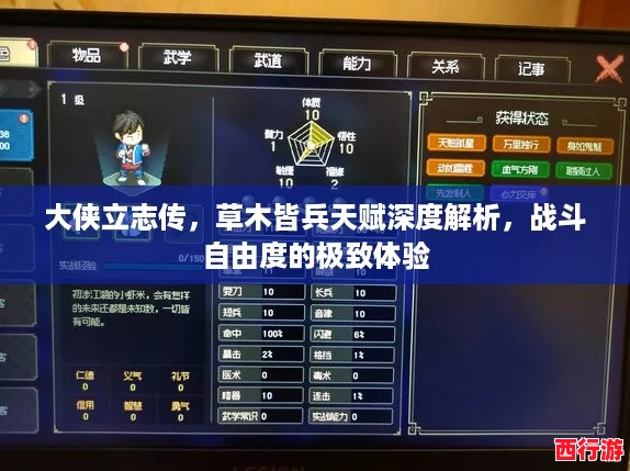 大侠立志传，草木皆兵天赋深度解析，战斗自由度的极致体验